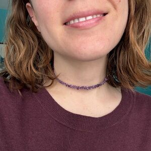 Cute Little Purple Crystal Choker